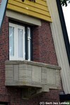 Detail voorgevel met balkon.
<br/>
Gert-Jan Lobbes, 2018